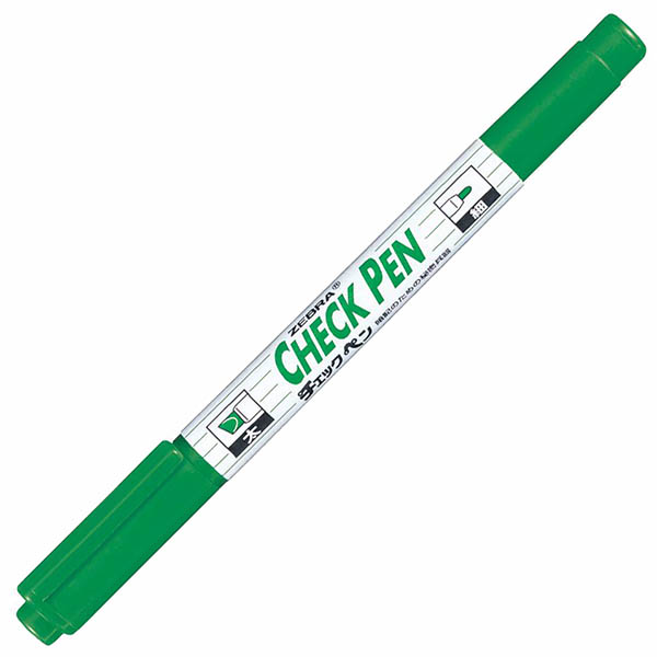 チェックペン　緑